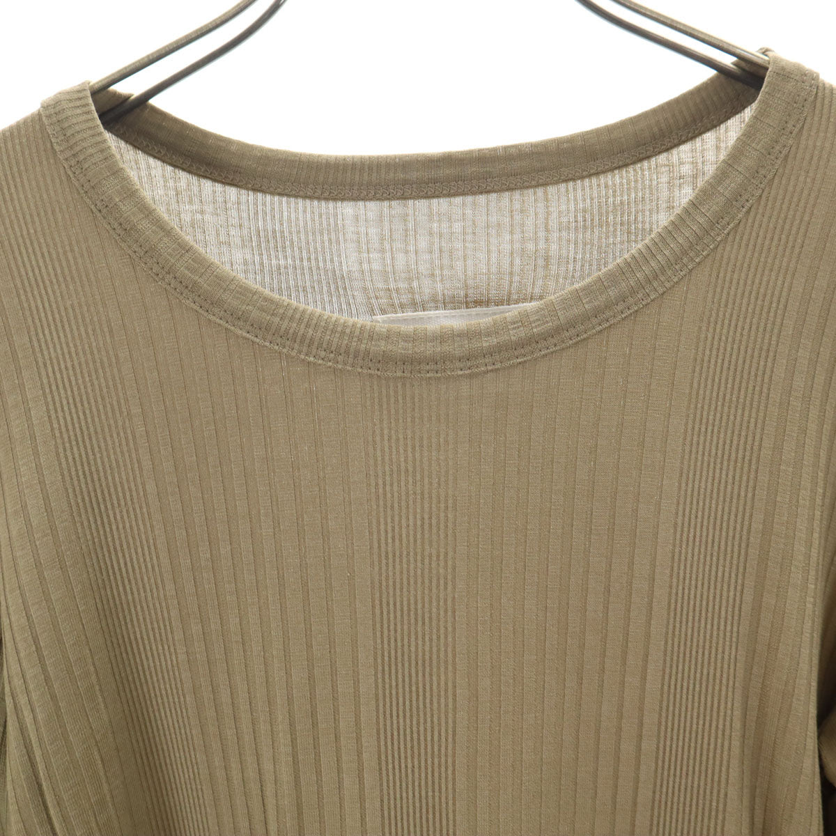 MM6 エムエムシックス 22SS イタリア製 長袖 ロゴ刺繍 カットソー S ベージュ レディース