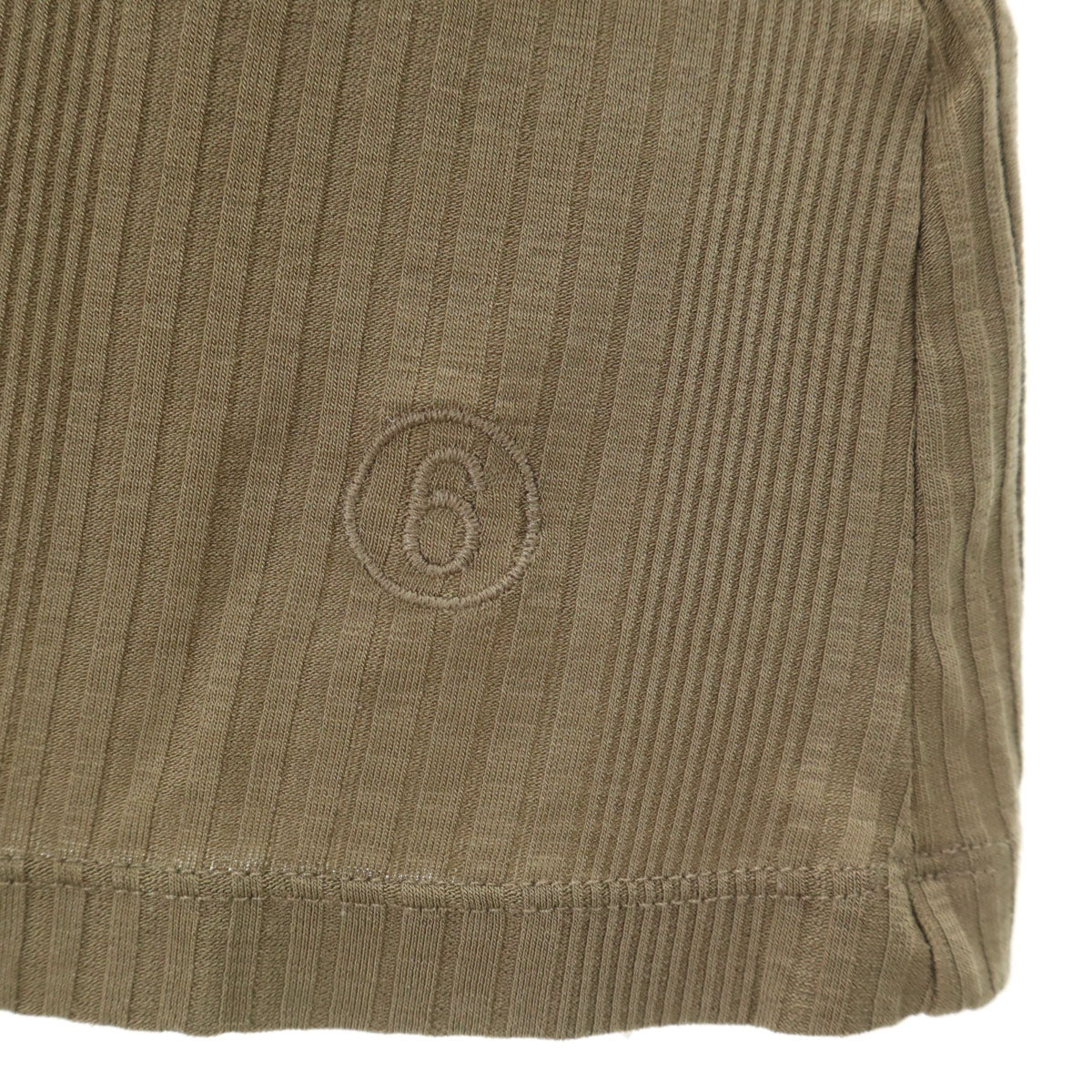 MM6 エムエムシックス 22SS イタリア製 長袖 ロゴ刺繍 カットソー S ベージュ レディース