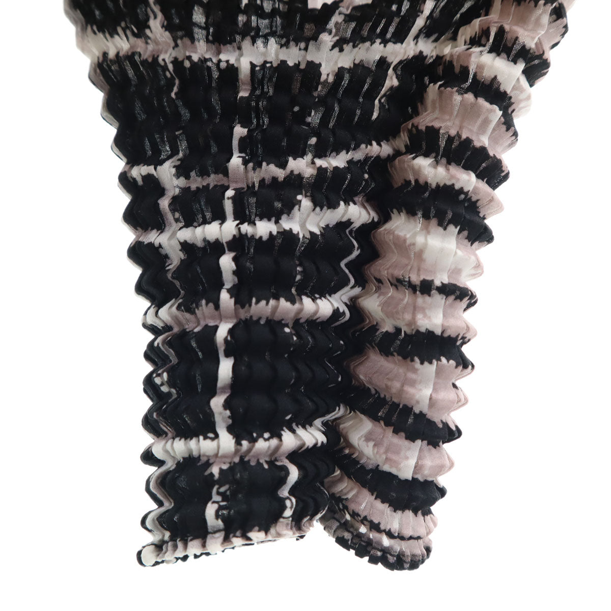 ISSEY MIYAKE イッセイミヤケ 90s オールド 日本製 総柄 長袖 ハイネック カットソー M ブラック レディース