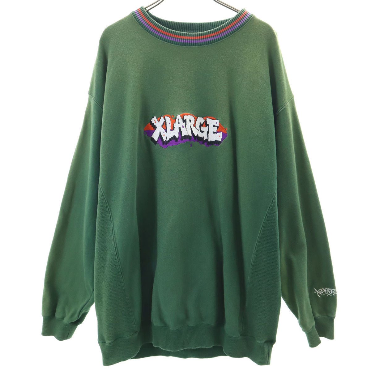 XLARGE エクストララージ 長袖 スウェット L グリーン メンズ
