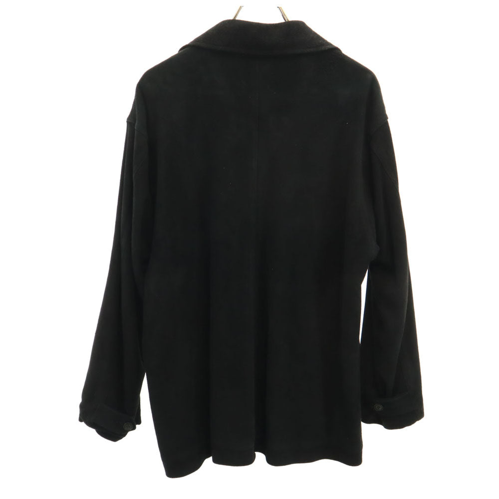 コモリ 日本製 スエードレザー ミリタリージャケット 1 ブラック COMOLI 鹿革 メンズ