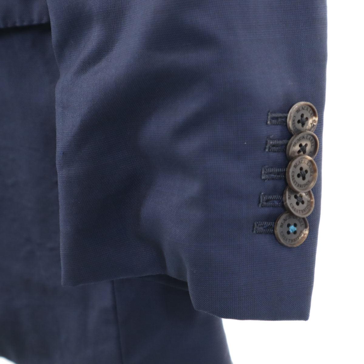 BLACK LABEL CRESTBRIDGE ブラックレーベルクレストブリッジ 日本製 ウール100％ テーラードジャケット 36R ネイビー 三陽商会 メンズ