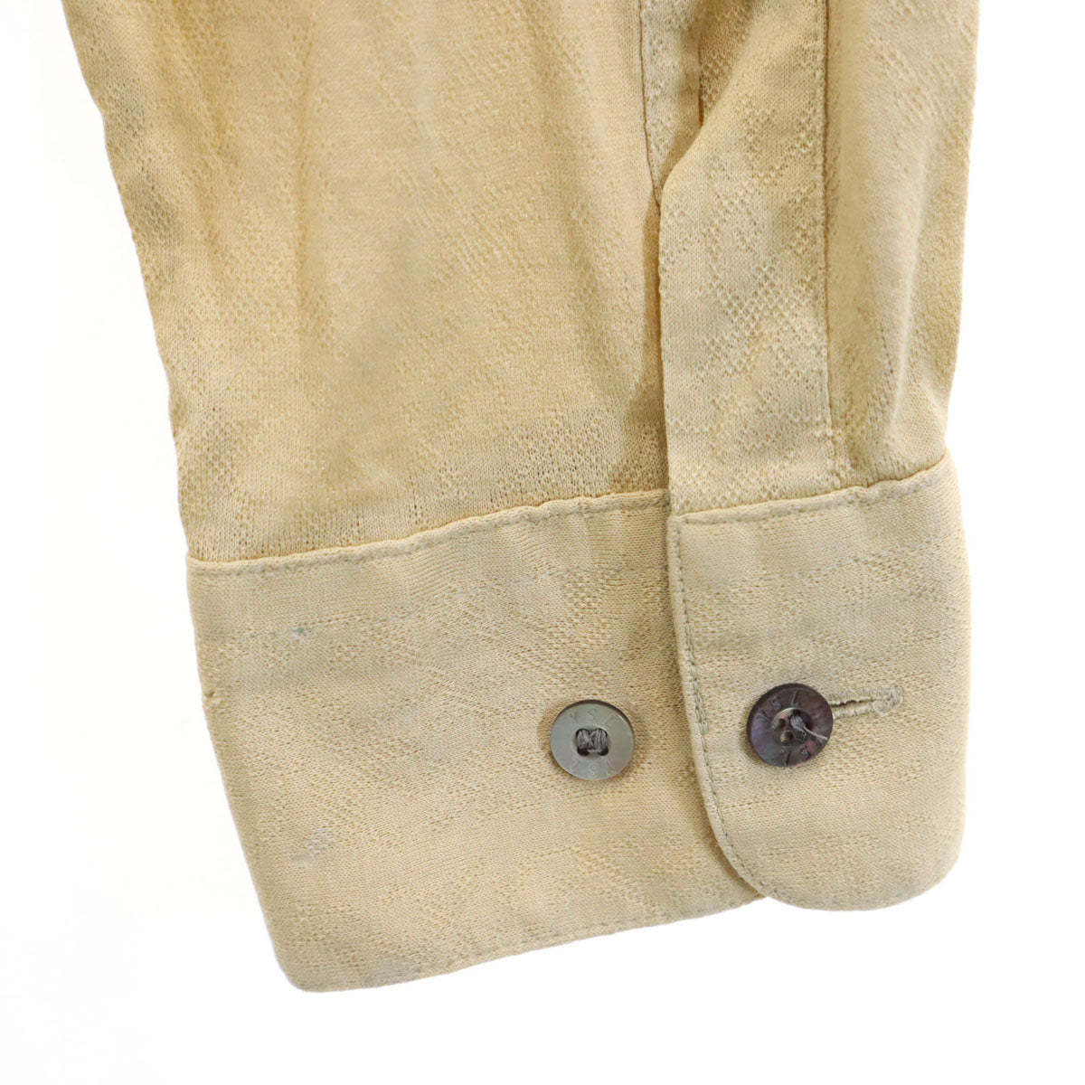 YVES SAINT LAURENT イヴサンローラン 90s オールド 長袖 ポロシャツ L ベージュ メンズ