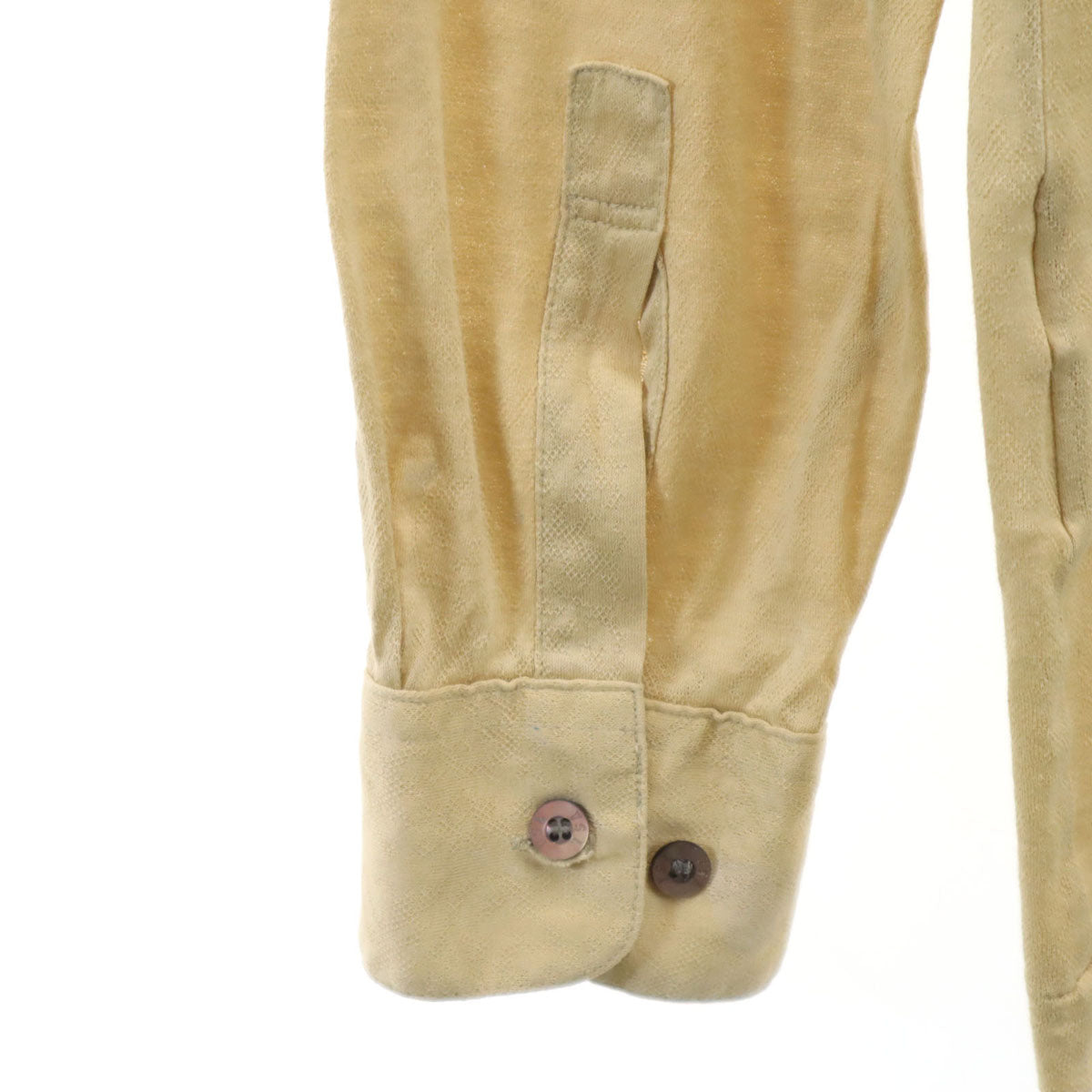 YVES SAINT LAURENT イヴサンローラン 90s オールド 長袖 ポロシャツ L ベージュ メンズ