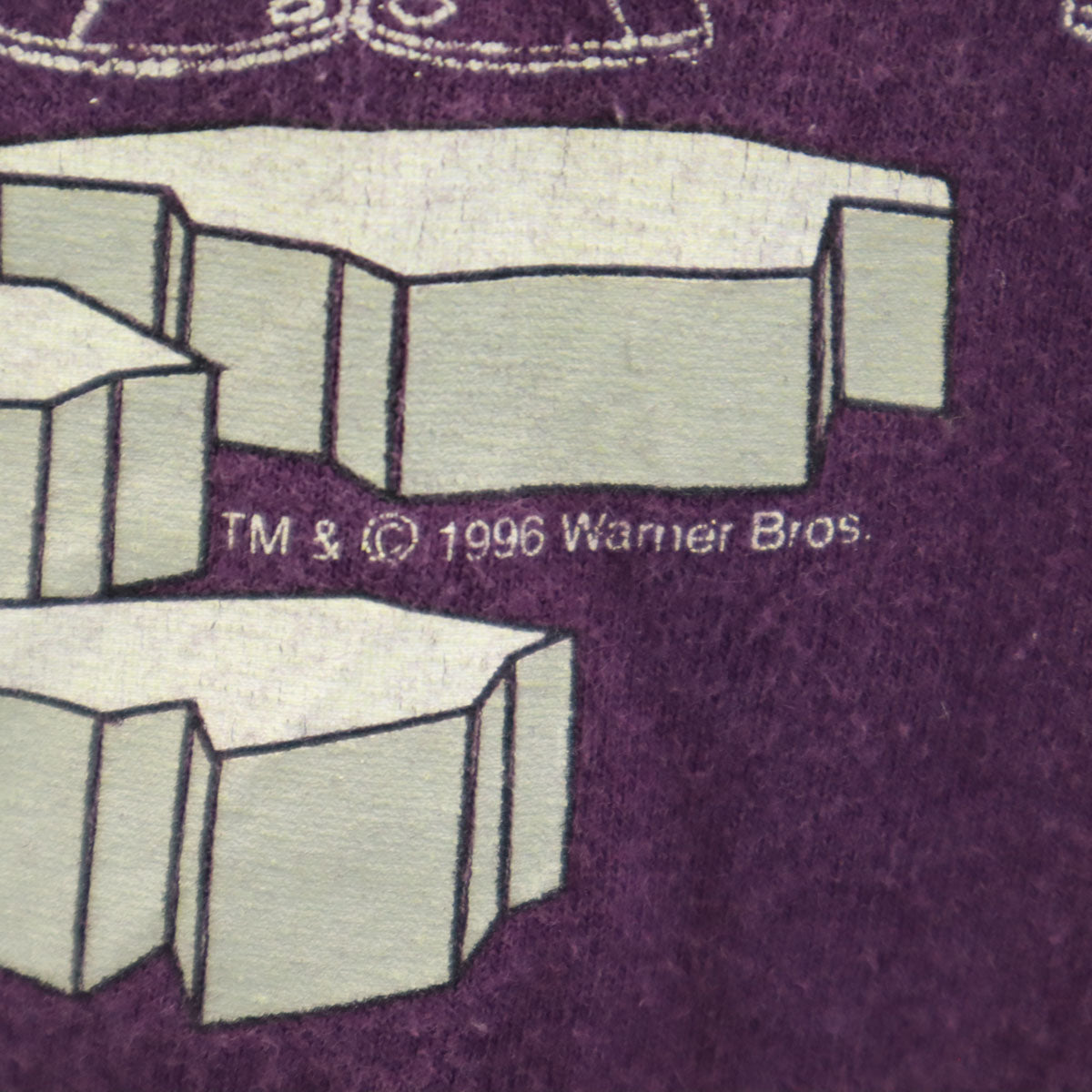 LOONEY TUNES ルーニーテューンズ 90s オールド オーストラリア製 マービンザマーシャン 半袖 シングルステッチ Tシャツ L パープル ワーナーブラザーズ メンズ