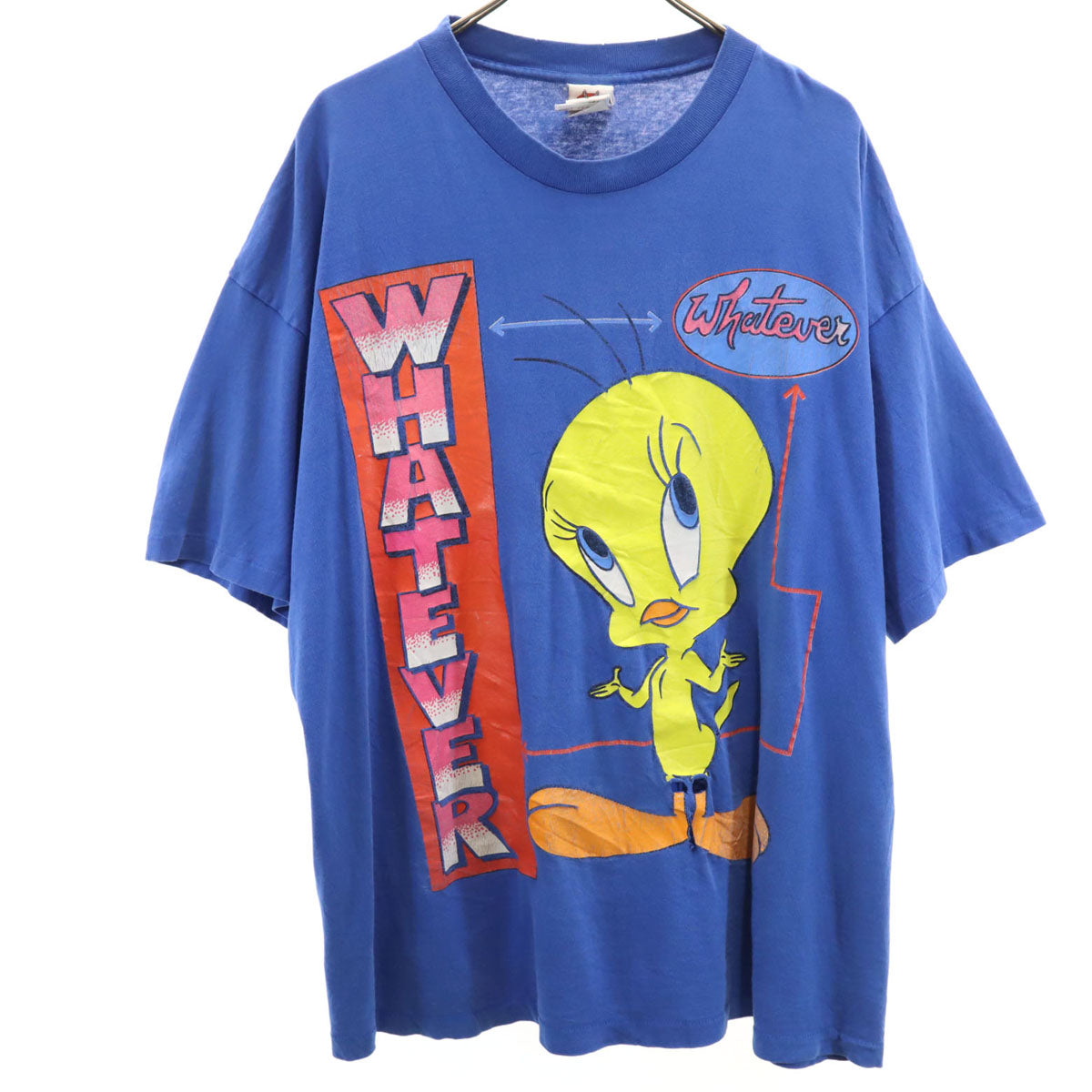 LOONEY TUNES ルーニーテューンズ 90s オールド USA製 トゥイーティー 半袖 シングルステッチ Tシャツ ブルー ワーナーブラザーズ メンズ