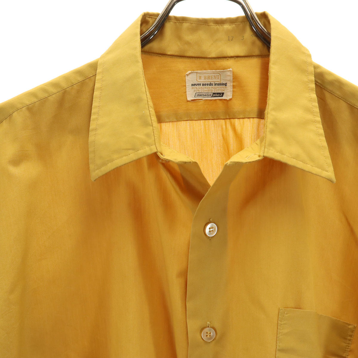 BRENT ブレント 60s ヴィンテージ 半袖 シャツ イエロー メンズ