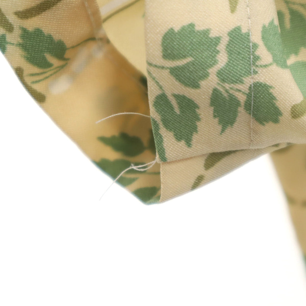 TOWNCRAFT タウンクラフト 70s ヴィンテージ 衿芯 総柄 半袖 ボックスシルエット シャツ M ベージュ×グリーン メンズ