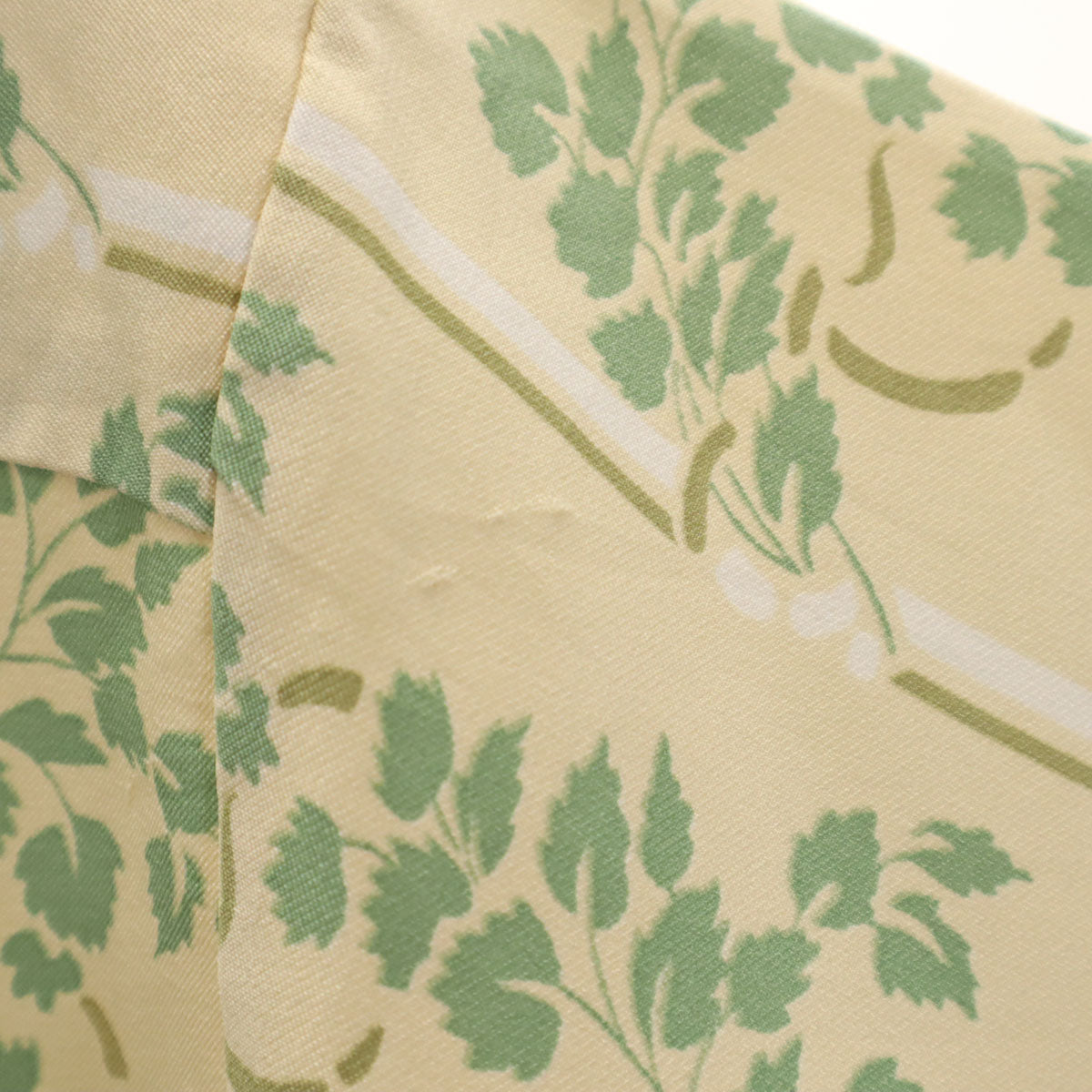 TOWNCRAFT タウンクラフト 70s ヴィンテージ 衿芯 総柄 半袖 ボックスシルエット シャツ M ベージュ×グリーン メンズ