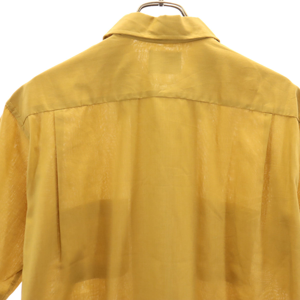 sillage コットン100% イエロー 半袖シャツ Sir William 70s ヴィンテージ USA製 半袖 ボックスシルエット