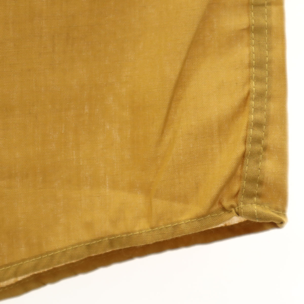 70s ヴィンテージ USA製 半袖 ボックスシルエット コットンシャツ L イエロー メンズ