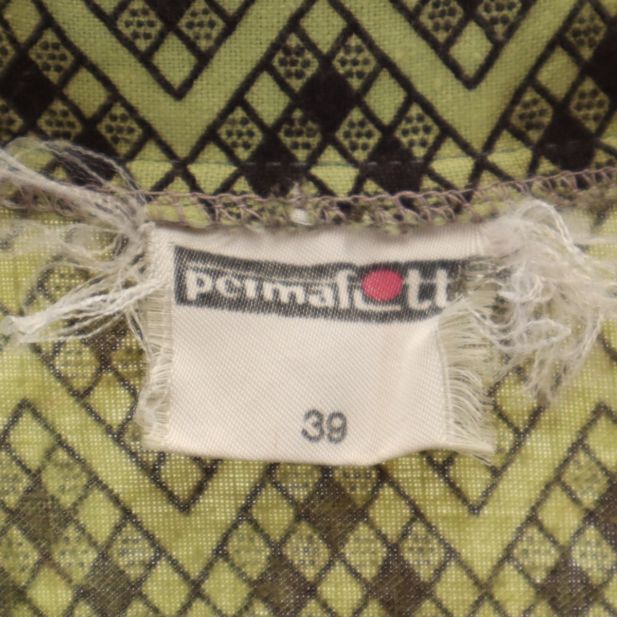 VINTAGE ヴィンテージ 70s ユーロ アーガイル柄 半袖 オープンカラー シャツ ライトグリーン メンズ