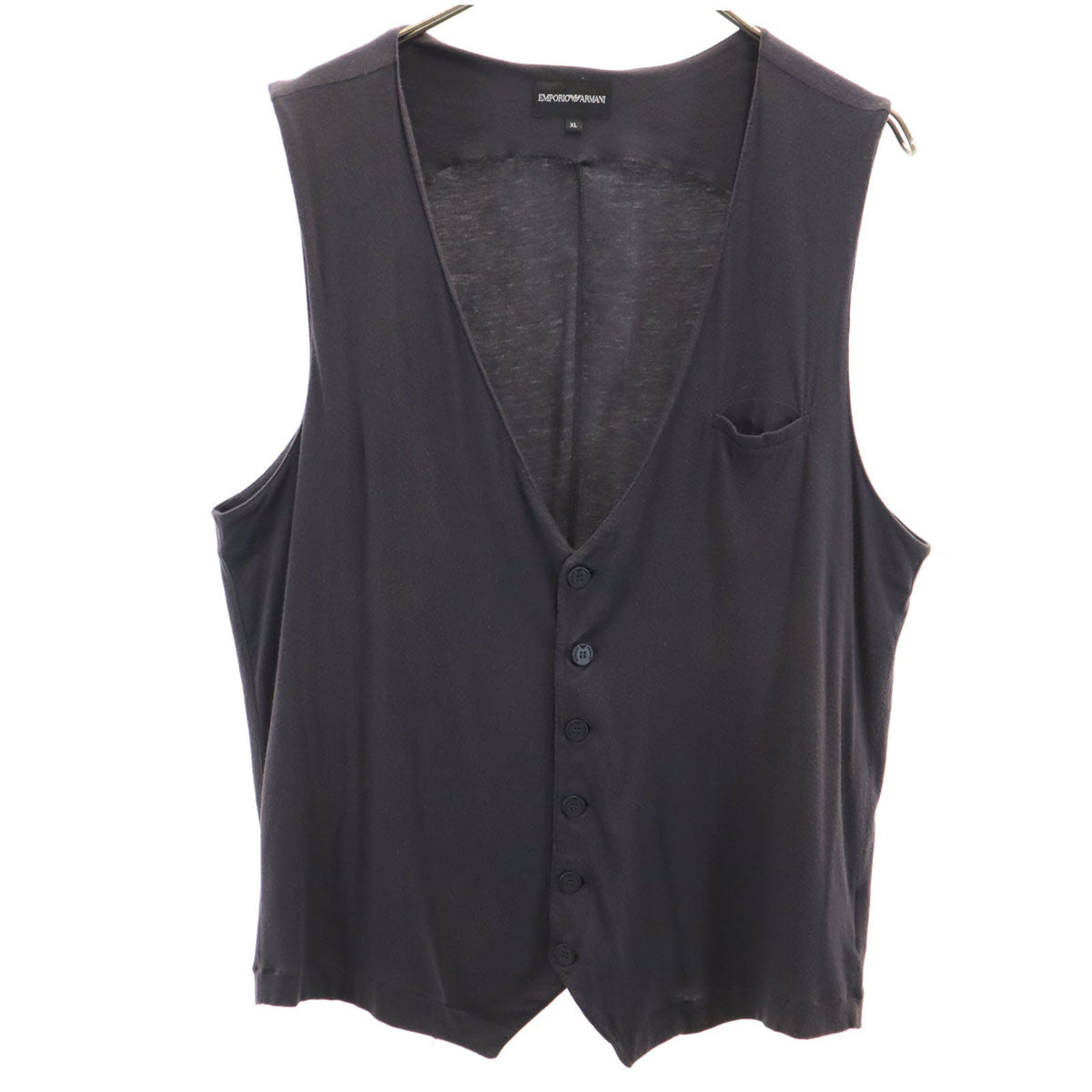 Emporio Armani エンポリオアルマーニ Vネック ベスト XL チャコールグレー レディース