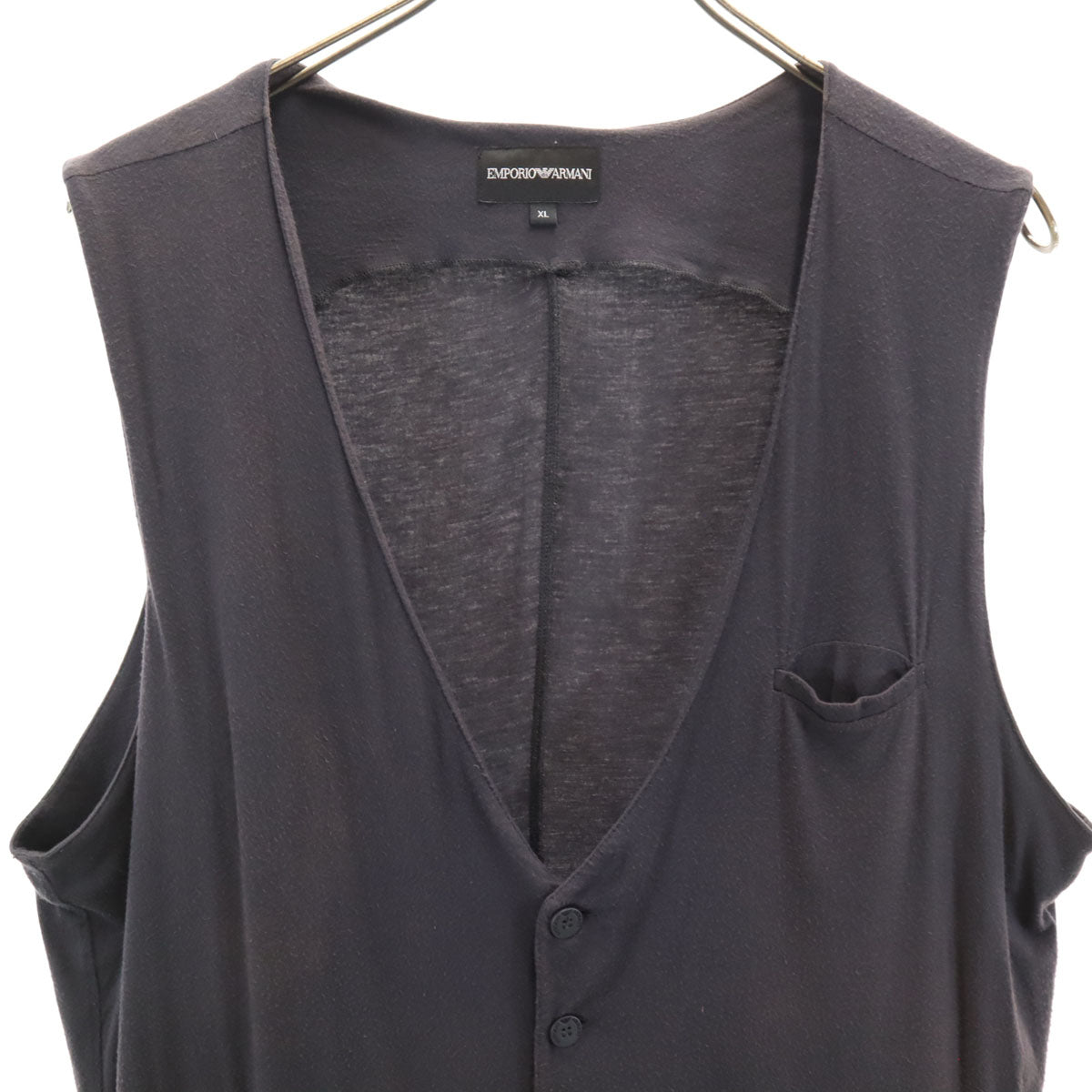 Emporio Armani エンポリオアルマーニ Vネック ベスト XL チャコールグレー レディース