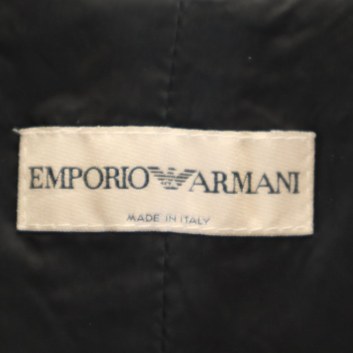 Emporio Armani エンポリオアルマーニ イタリア製 サークル柄 テーラードジャケット 40 ブラック レディース