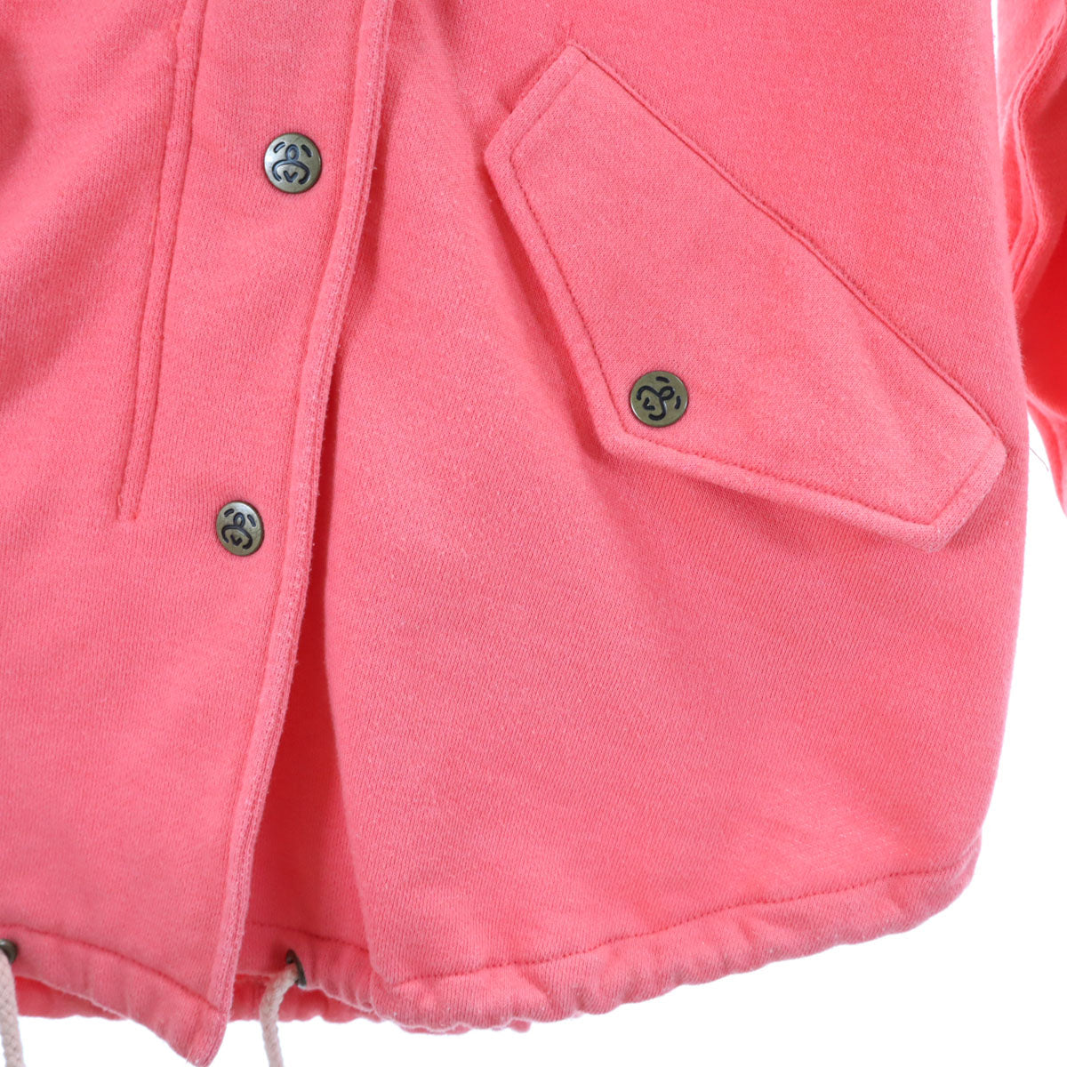 STUSSY ステューシー 7分袖 スウェット ブルゾン S ピンク ジャケット レディース