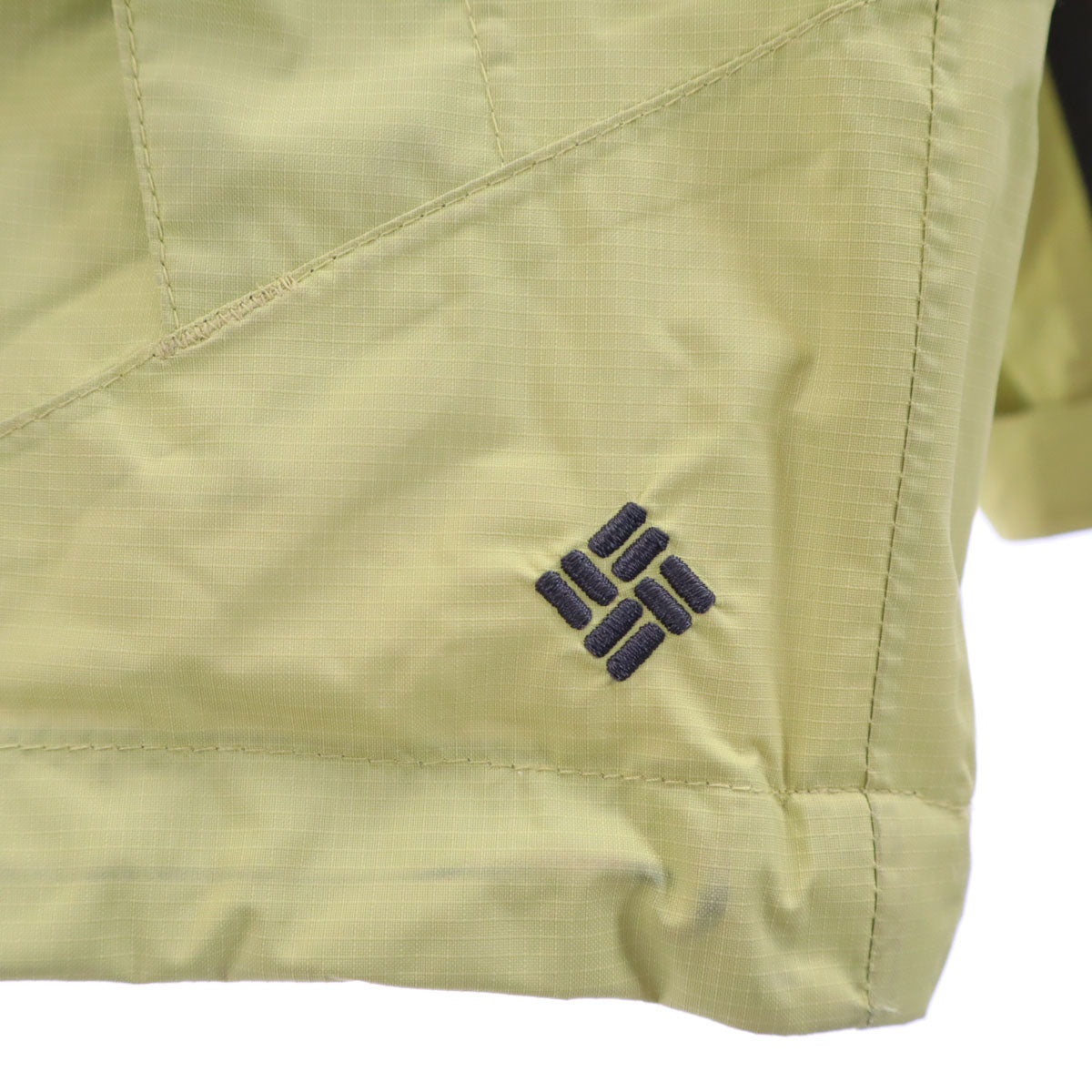 Columbia コロンビア PL0085 グラスバレー レインジャケット L 黄緑 アウトドア OMNI-TECH 収納袋付き レディース