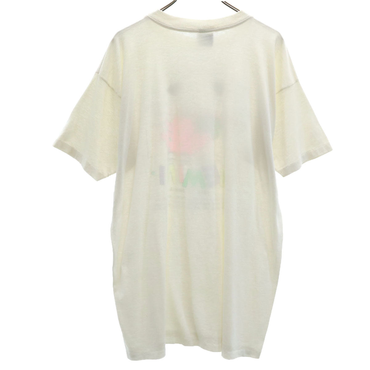 80s ヴィンテージ USA製 猫 半袖 シングルステッチ プリント Tシャツ free ホワイト メンズ