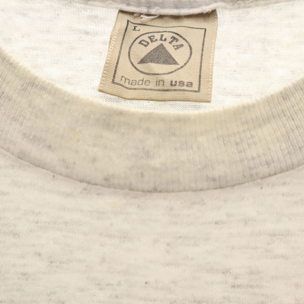 DELTA デルタ 90s オールド USA製 半袖 シングルステッチ メッセージ Tシャツ L グレー メンズ