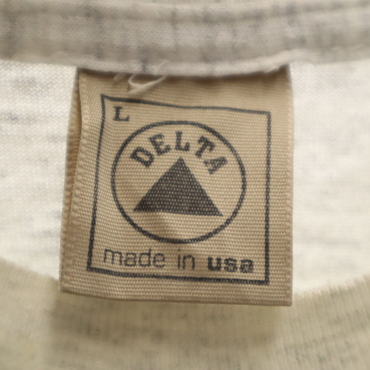 DELTA デルタ 90s オールド USA製 半袖 シングルステッチ メッセージ Tシャツ L グレー メンズ