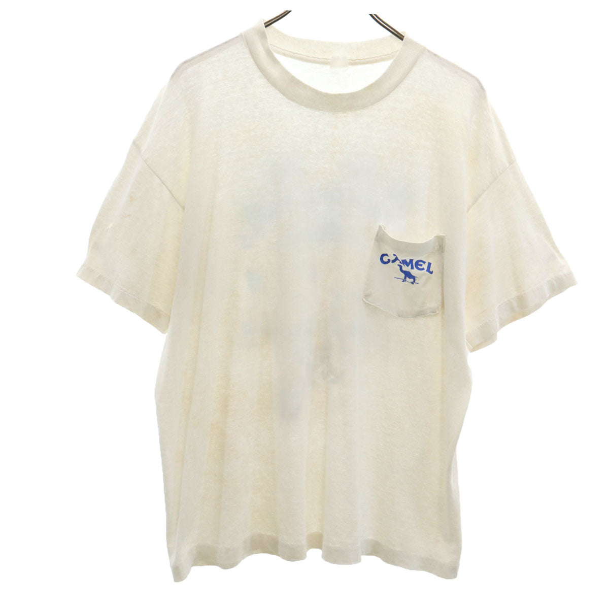 CAMEL キャメル 90s オールド バックプリント キャメル 半袖 シングルステッチ ワンポイント Tシャツ XL ホワイト メンズ