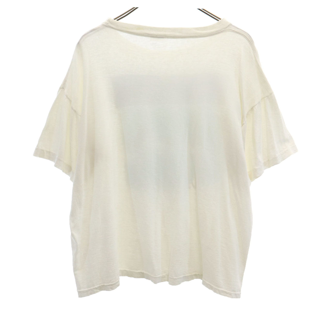 OLD オールド 80s 90s 半袖 シングルステッチ プリントロゴ Tシャツ ホワイト メンズ