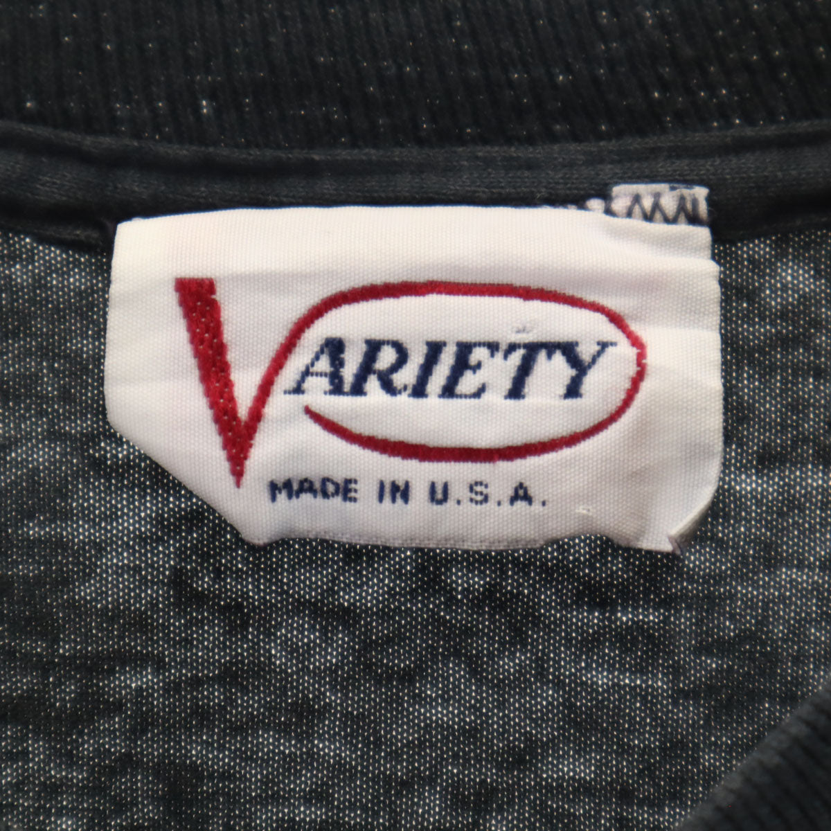 VARIETY 80s ヴィンテージ USA製 半袖 シングルステッチ プリントロゴ Tシャツ free ブラック メンズ