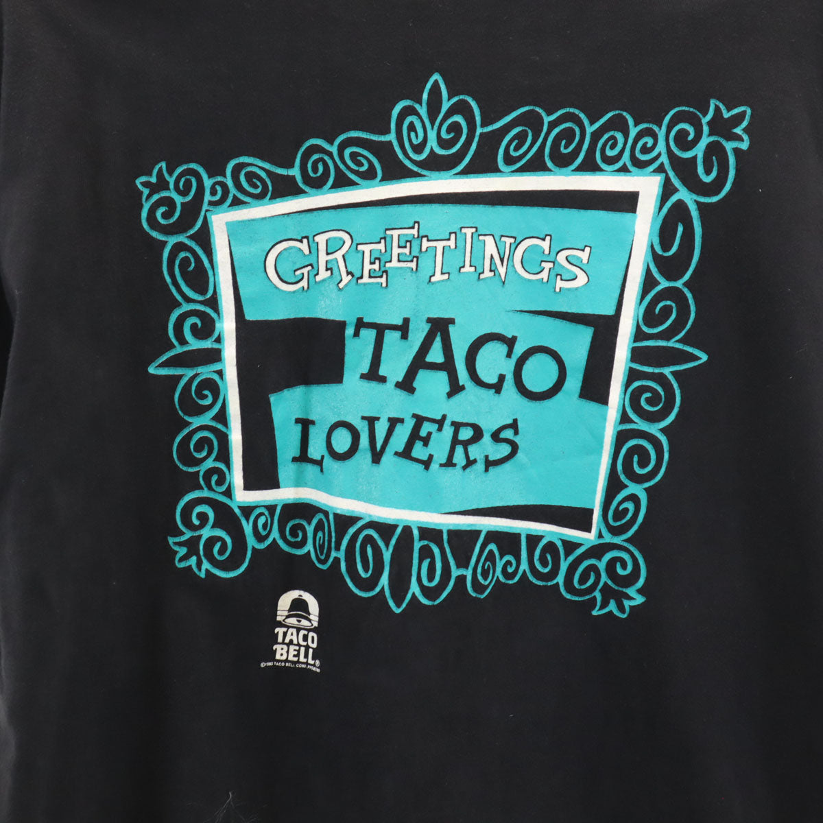 Hanes ヘインズ 90s オールド USA製 タコベル トナカイ タコベル 半袖 シングルステッチ 企業 Tシャツ L ブラック メンズ