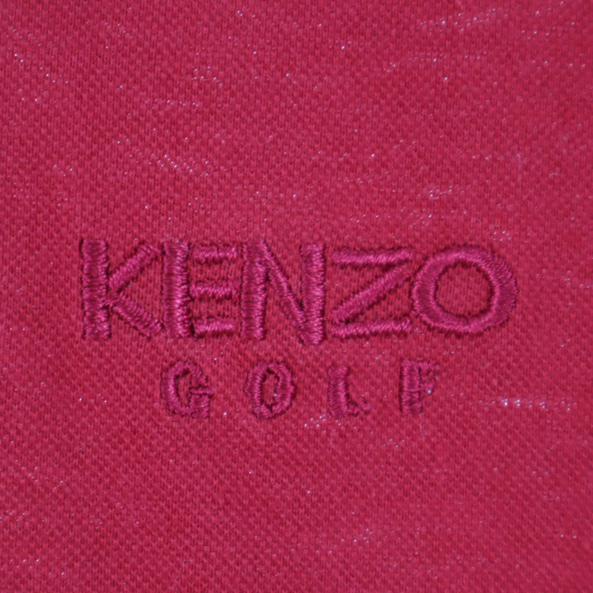 KENZO ケンゾー 90s 日本製 オールド ゴルフ 長袖 ポロシャツ L 赤 GOLF 鹿の子地 レディース