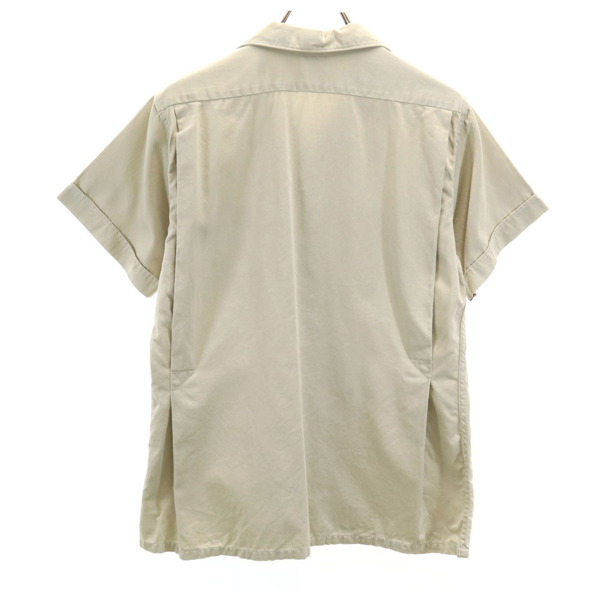 60s ヴィンテージ 開襟 半袖 オープンカラー ボウリングシャツ ベージュ メンズ