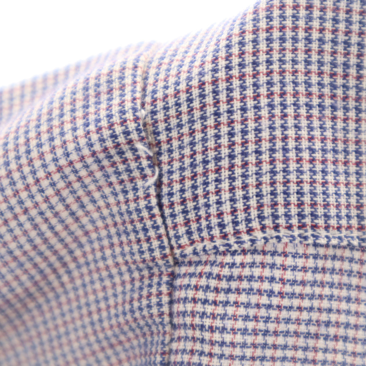 70s USA製 ヴィンテージ チェック柄 半袖 シャツ M ネイビー permanent press メンズ