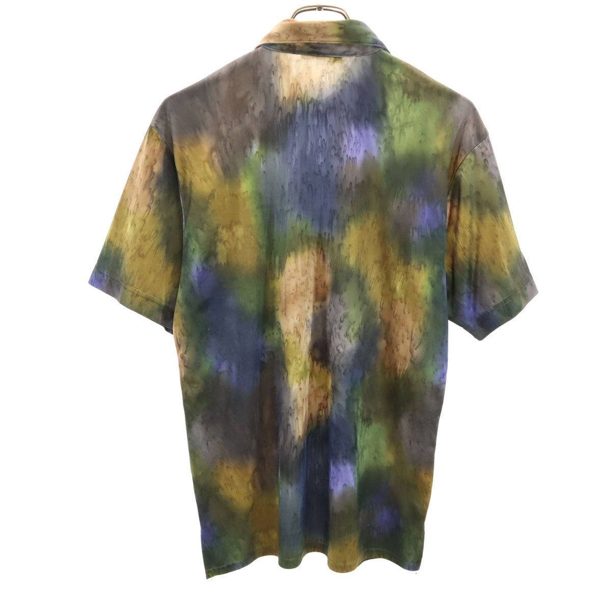 70s 80s ヴィンテージ 総柄 半袖 シャツ M マルチ メンズ