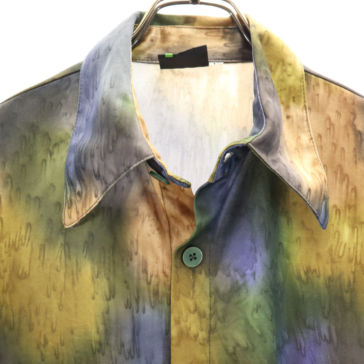 70s 80s ヴィンテージ 総柄 半袖 シャツ M マルチ メンズ