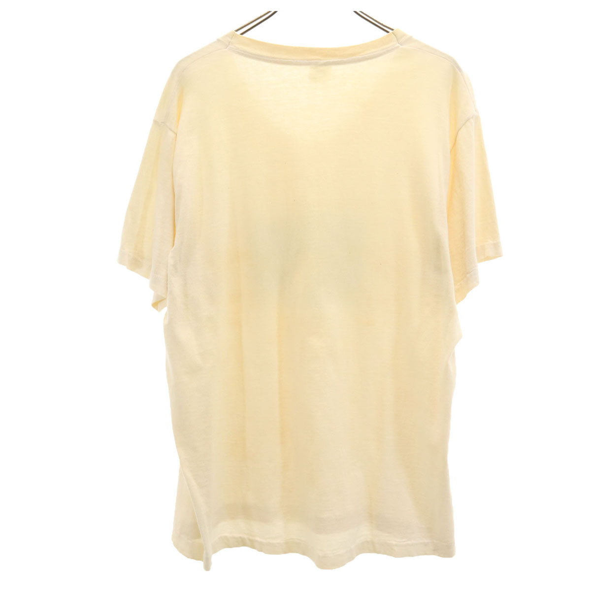 FRUIT OF THE LOOM フルーツオブザルーム 90s オールド USA製 犬 半袖 シングルステッチ Vネック Tシャツ XL ベージュ メンズ