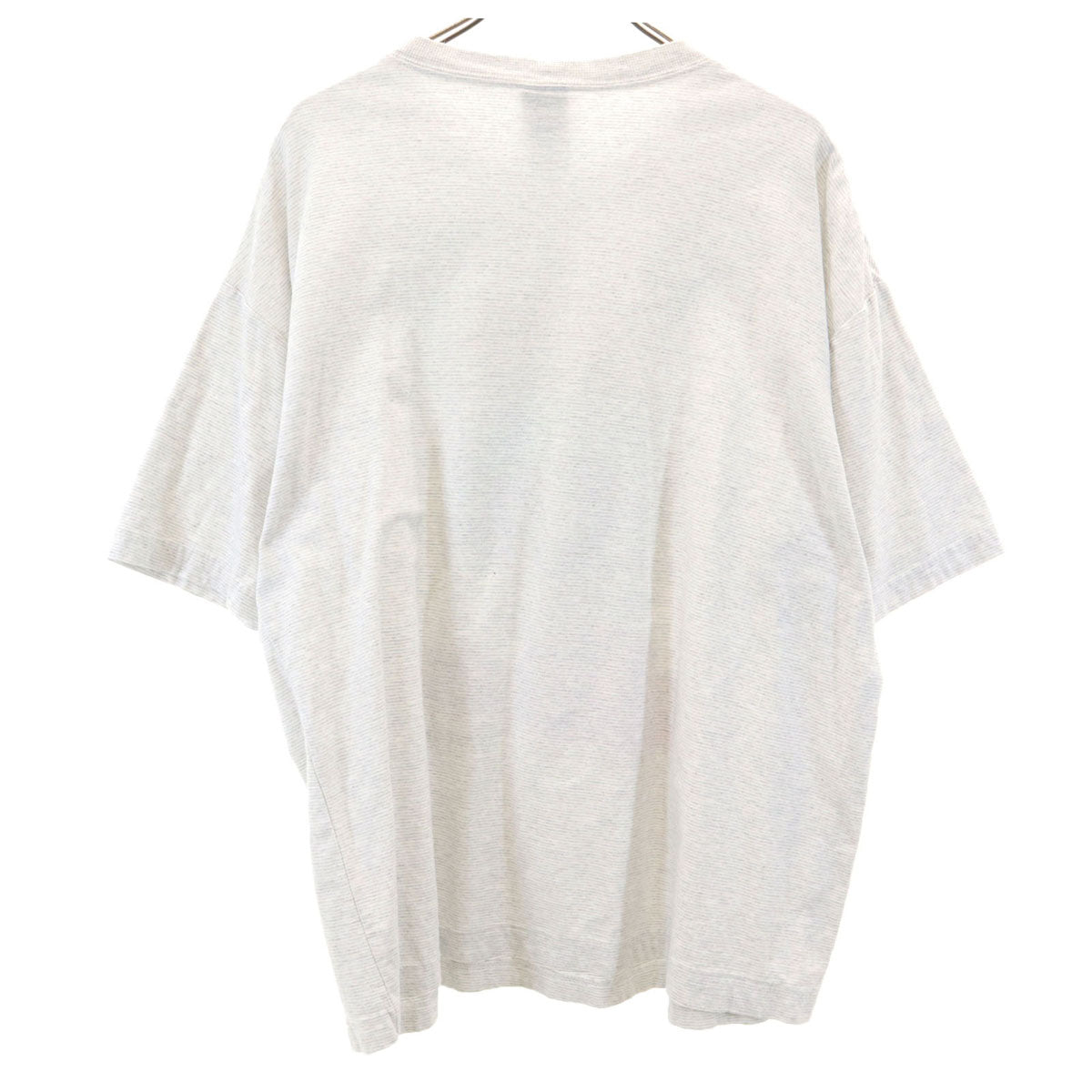 Warner Bros ワーナーブラザーズ 90s オールド USA製 ボーダー柄 ルーニーテューンズ 半袖 シングルステッチ Tシャツ XL グレー マービンザマーシャン メンズ