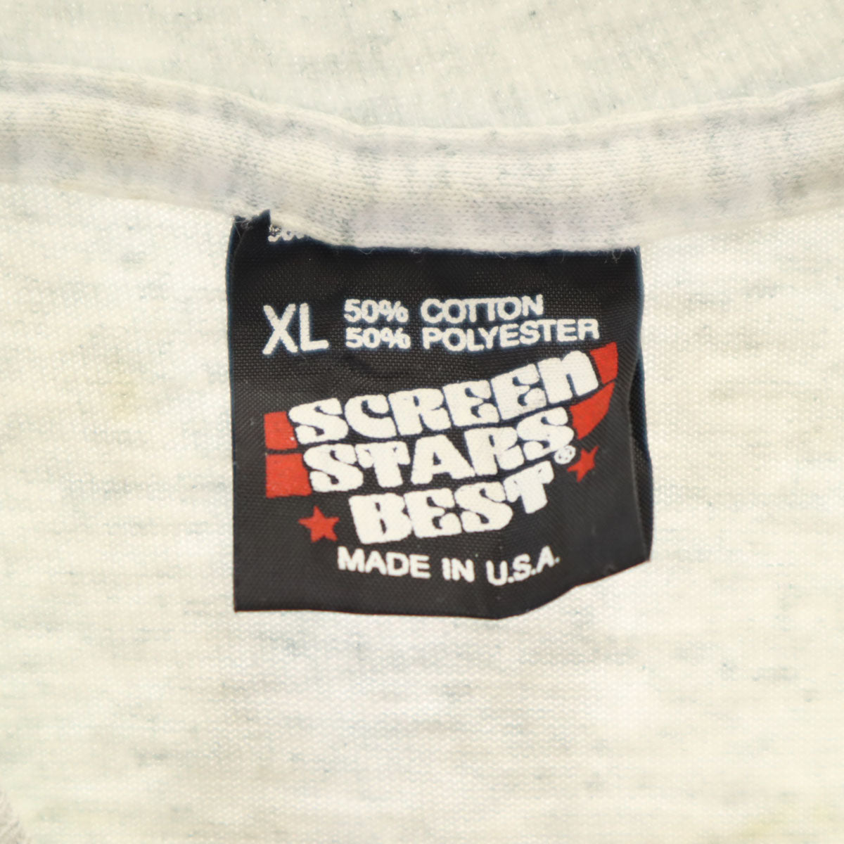 SCREEN STARS スクリーンスターズ 90s オールド USA製 半袖 シングルステッチ メッセージ Tシャツ XL グレー メンズ