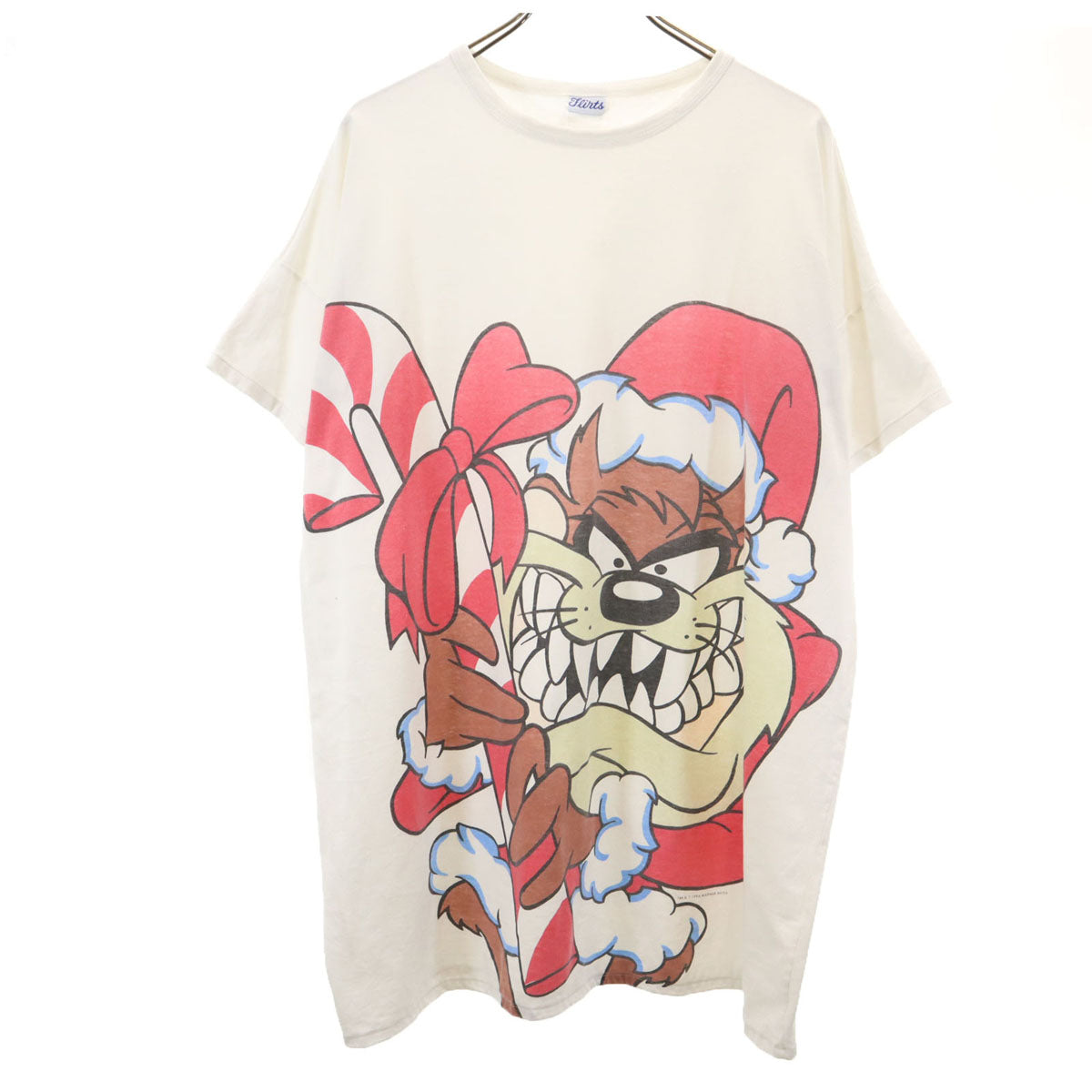 90s オールド タズマニアンデビル 半袖 シングルステッチ Tシャツ ホワイト ワーナーブラザーズ メンズ