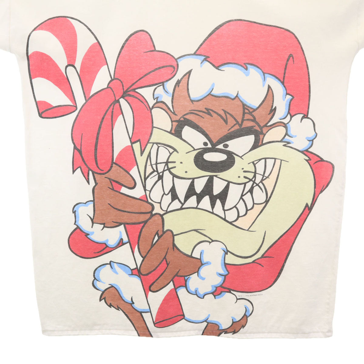 90s オールド タズマニアンデビル 半袖 シングルステッチ Tシャツ ホワイト ワーナーブラザーズ メンズ