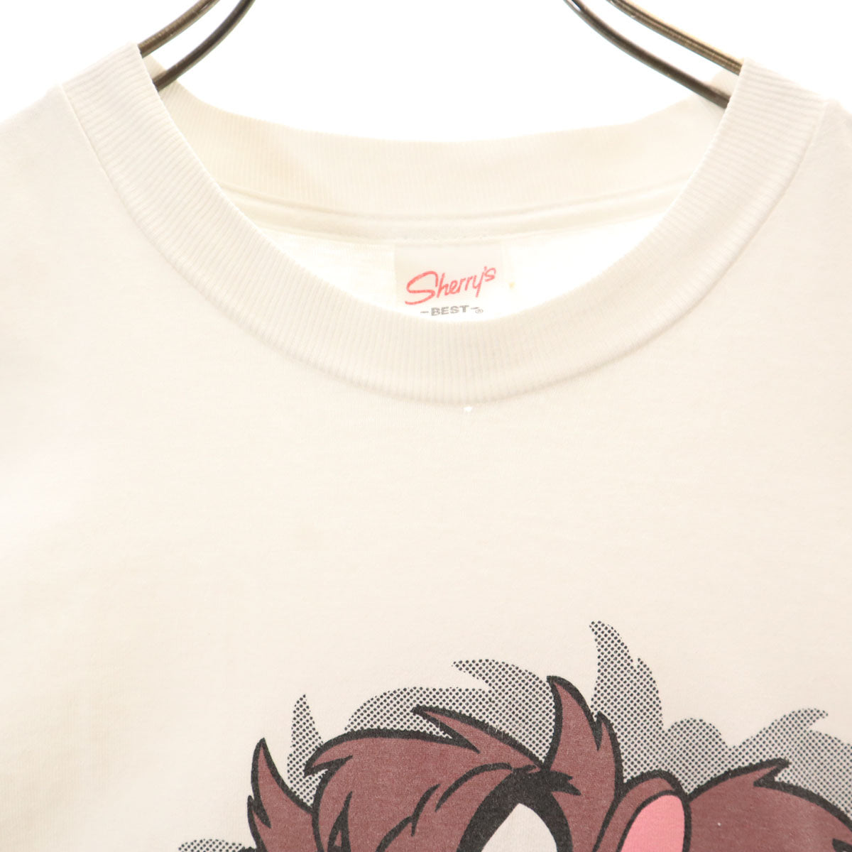 90s オールド メキシコ製 タズマニアンデビル 半袖 両面プリント Tシャツ L ホワイト ワーナーブラザーズ メンズ