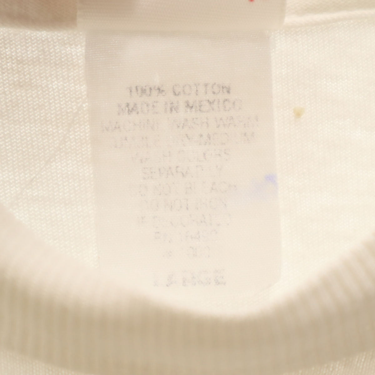 90s オールド メキシコ製 タズマニアンデビル 半袖 両面プリント Tシャツ L ホワイト ワーナーブラザーズ メンズ