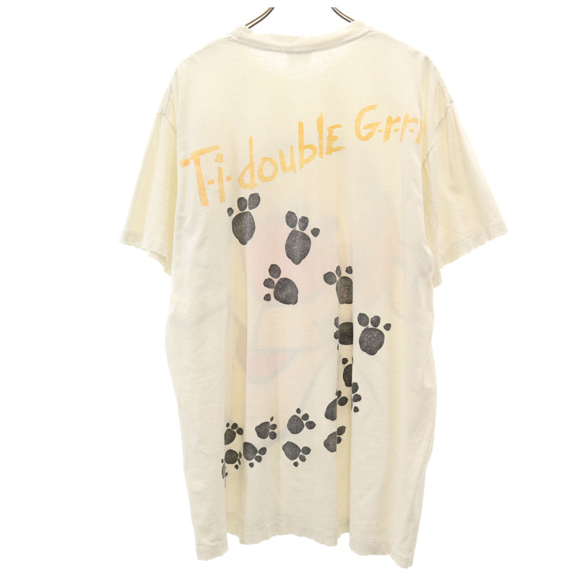 THE Disney STORE ザディズニーストア 90s オールド USA製 ティガー 半袖 シングルステッチ 両面プリント Tシャツ free ホワイト メンズ