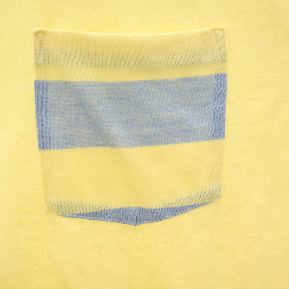 80s ヴィンテージ USA製 ボーダー柄 半袖 シングルステッチ Tシャツ M イエロー メンズ