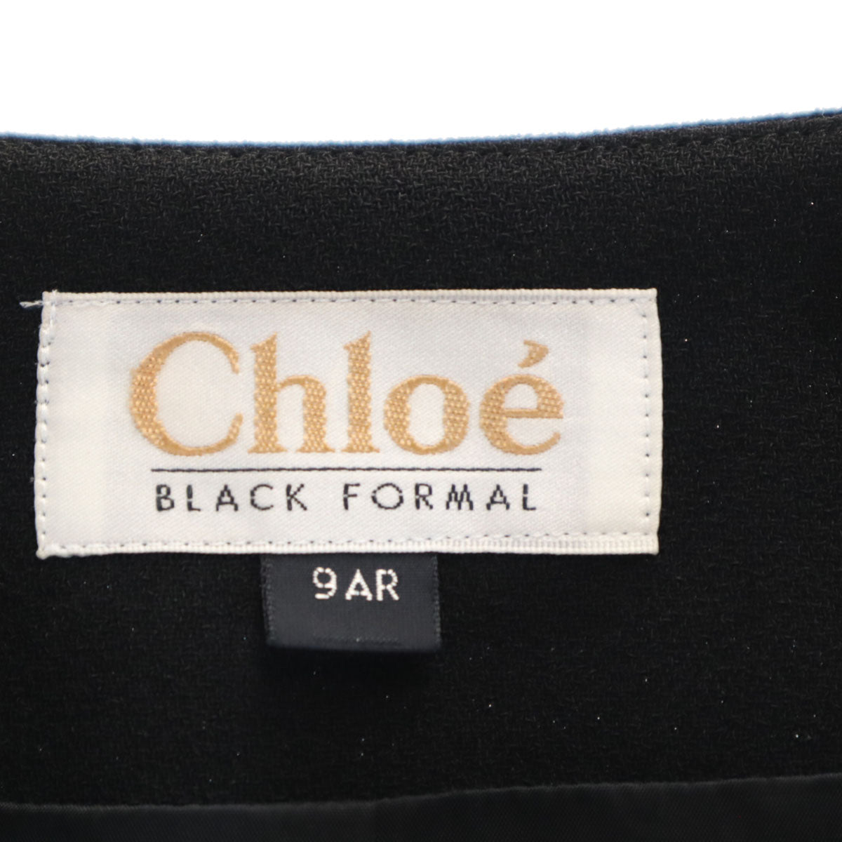 Chloe クロエ ブラックフォーマル 日本製 ジャケット 9AR 黒 レディース