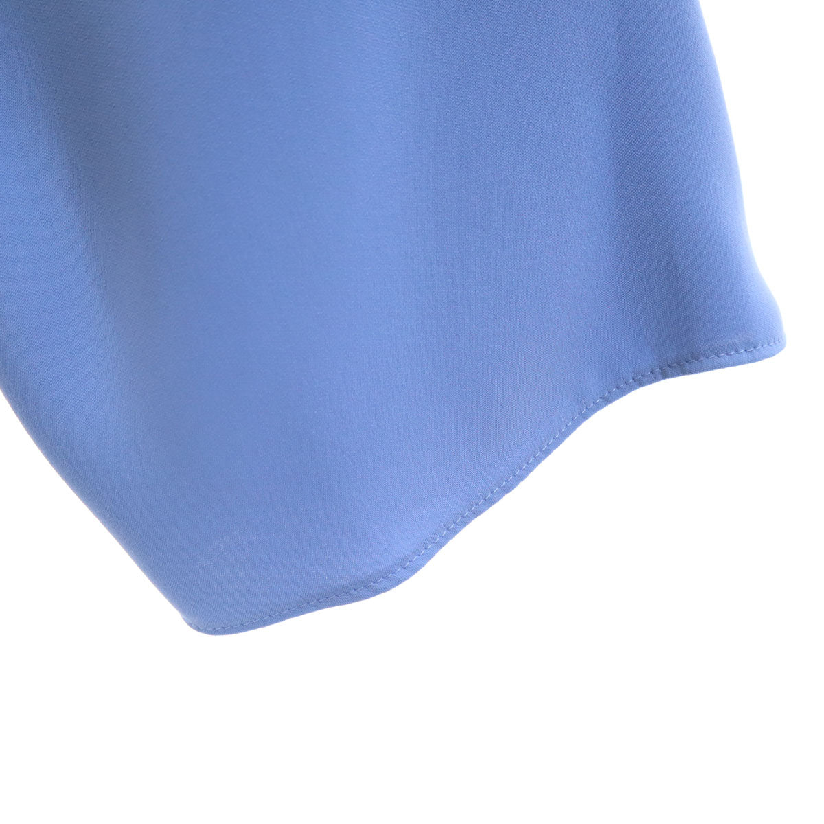 MM6 エムエムシックス 21SS イタリア製 半袖 ギャザーハイネック ブラウス 36 ブルー レディース