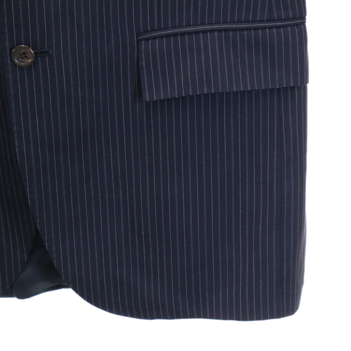 Polo by Ralph Lauren ポロバイラルフローレン イタリア製 ストライプ柄 スーツ 上下 セットアップ 38S ネイビー メンズ
