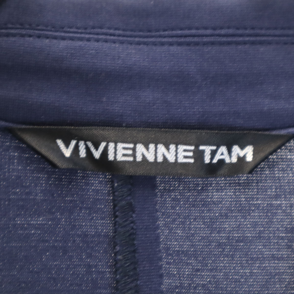 VIVIENNE TAM ヴィヴィアンタム 日本製 テーラードジャケット 上下 セットアップ 0 ネイビー ストレッチ レディース