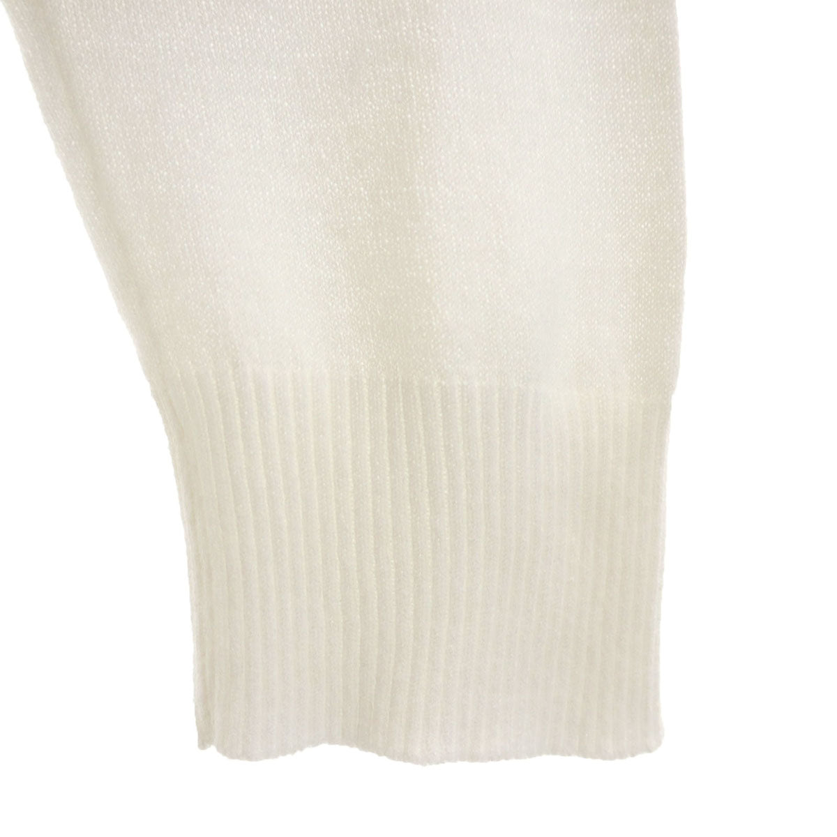 MAX&CO マックスアンドコー 7分袖 Vネック ニット S ホワイト マックスマーラ レディース