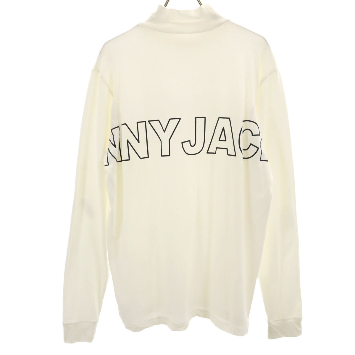 Jack Bunny!! ジャックバニー ゴルフ 長袖 モックネック Tシャツ 7 ホワイト ロンT ビッグサイズ メンズ