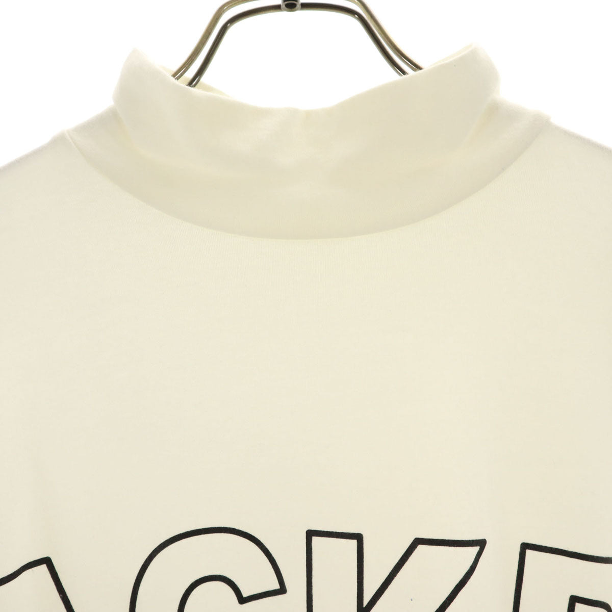 Jack Bunny!! ジャックバニー ゴルフ 長袖 モックネック Tシャツ 7 ホワイト ロンT ビッグサイズ メンズ