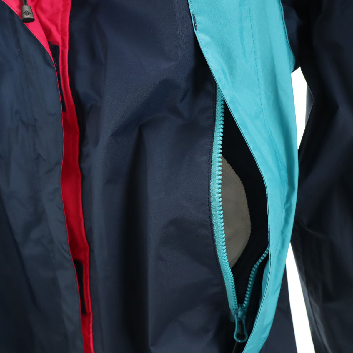 Columbia コロンビア シンプソンサンクチュアリ レインジャケット L ネイビー アウトドア 収納袋付き OMNI-TECH レディース